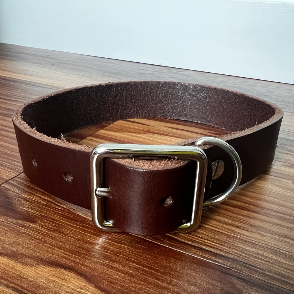 18” leather dog collar